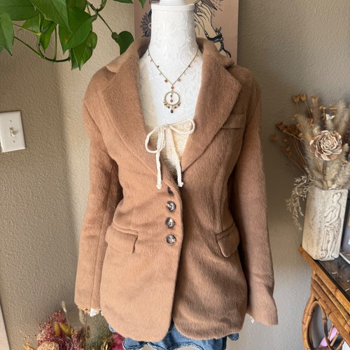Camel wool blend jacket