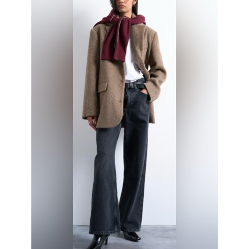 Topshop brushed three button - three,