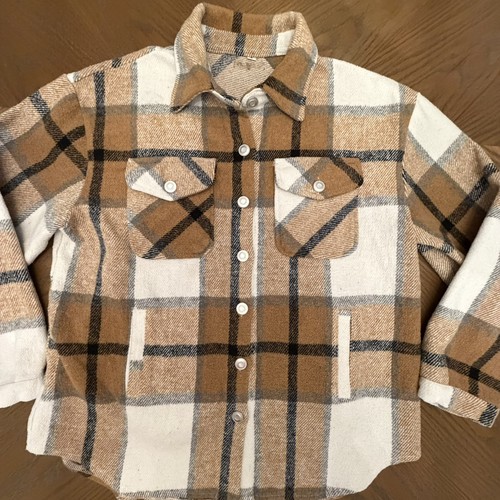Women plaid shacket - plaid,
