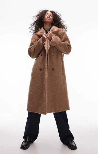 Topshop womens coat - womens, camel