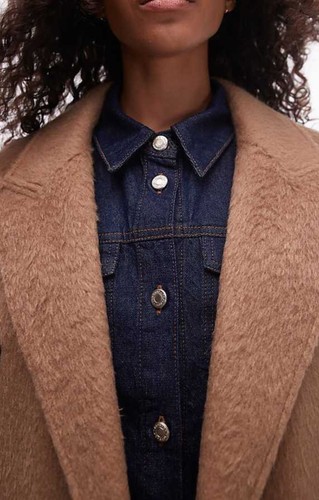 Topshop wool look double - wool,