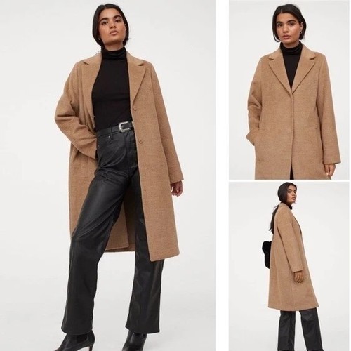 Camel tan longline wool - tan,